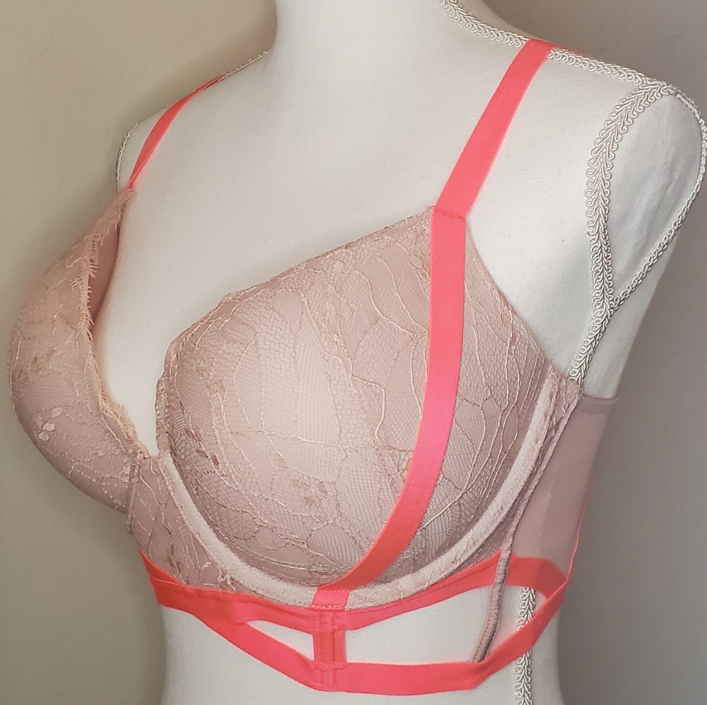 Victoria's Secret Pink Nude Neon Bra